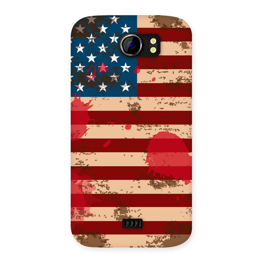 Grunge USA Flag Back Case for Micromax Canvas 2 A110