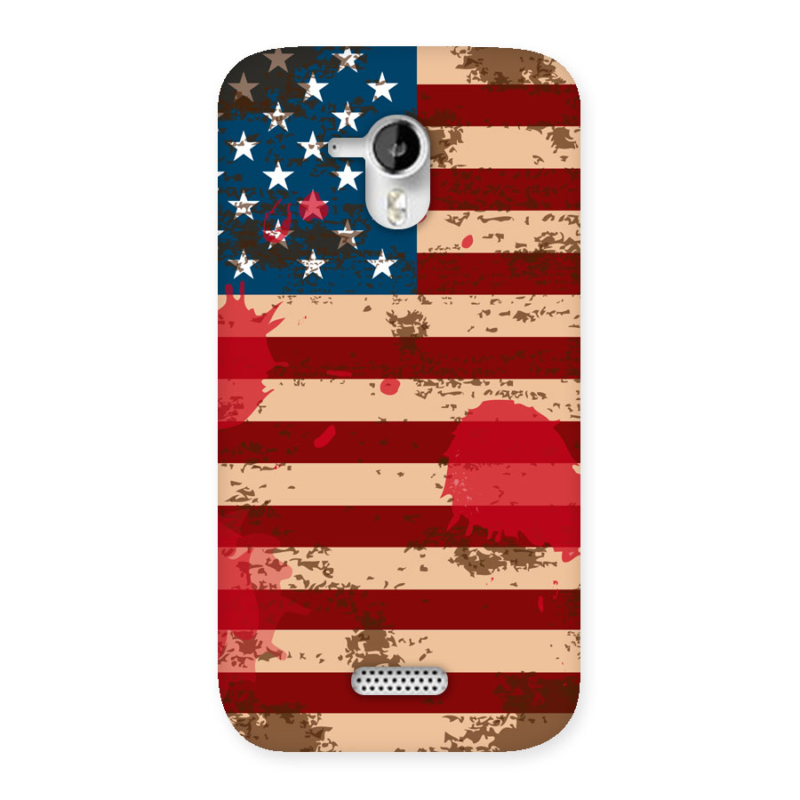 Grunge USA Flag Back Case for Micromax Canvas HD A116