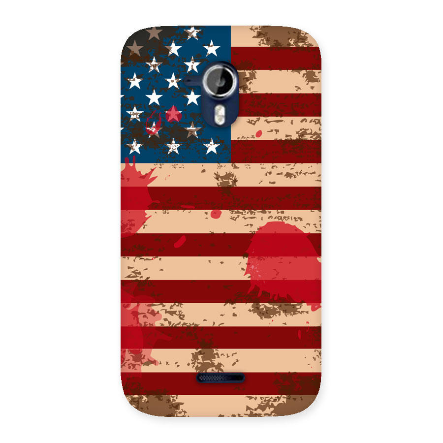 Grunge USA Flag Back Case for Micromax Canvas Magnus A117