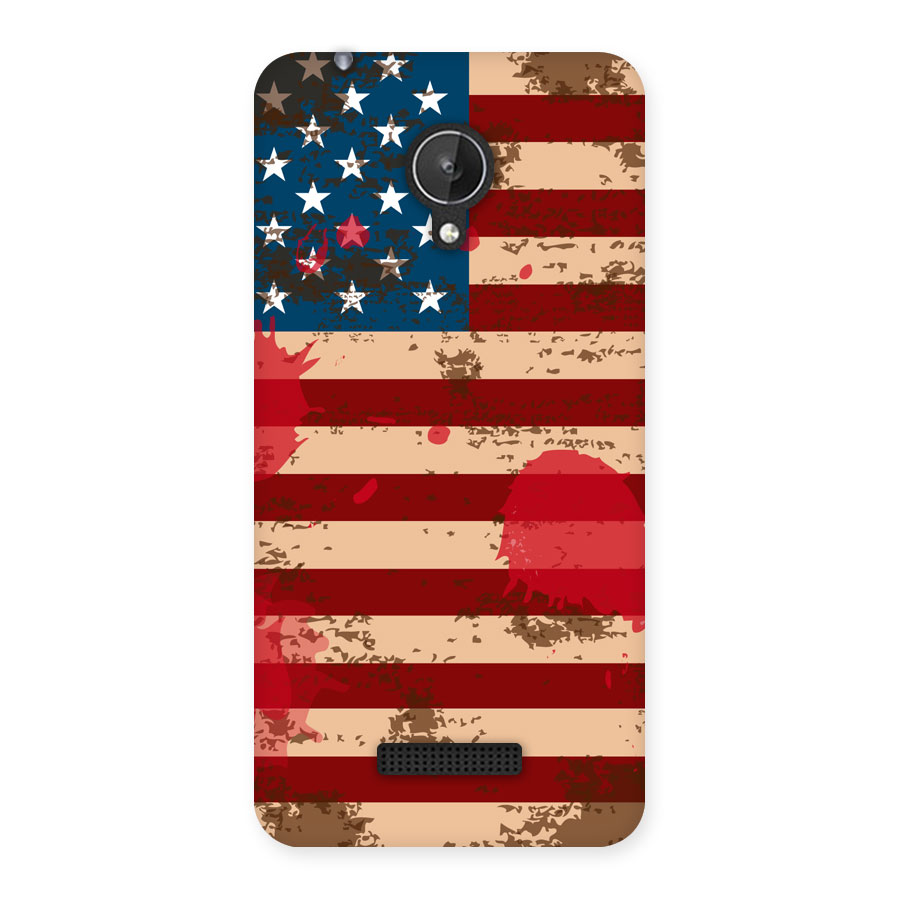 Grunge USA Flag Back Case for Micromax Canvas Spark Q380