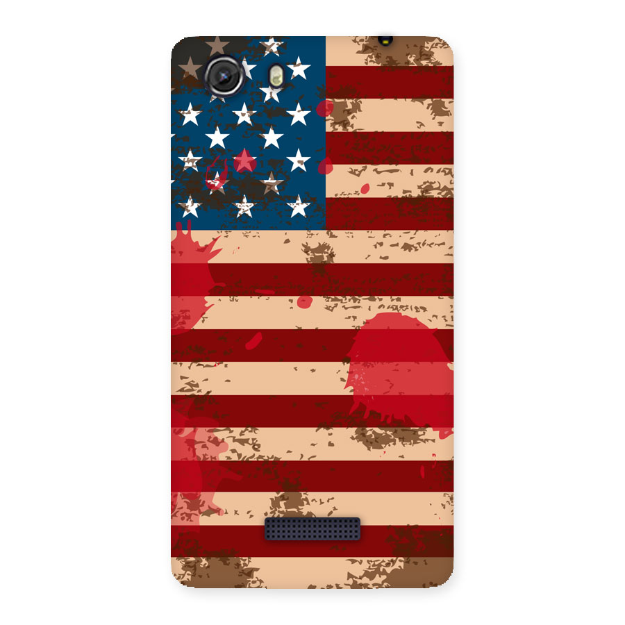 Grunge USA Flag Back Case for Micromax Unite 3