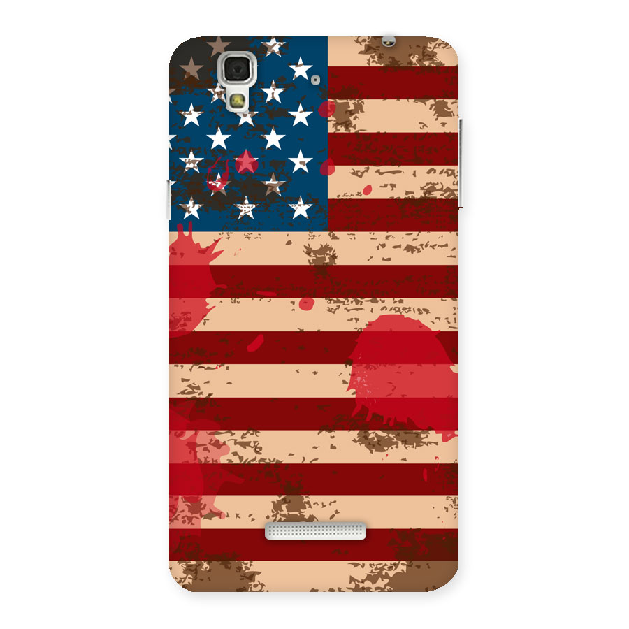 Grunge USA Flag Back Case for Yu Yureka