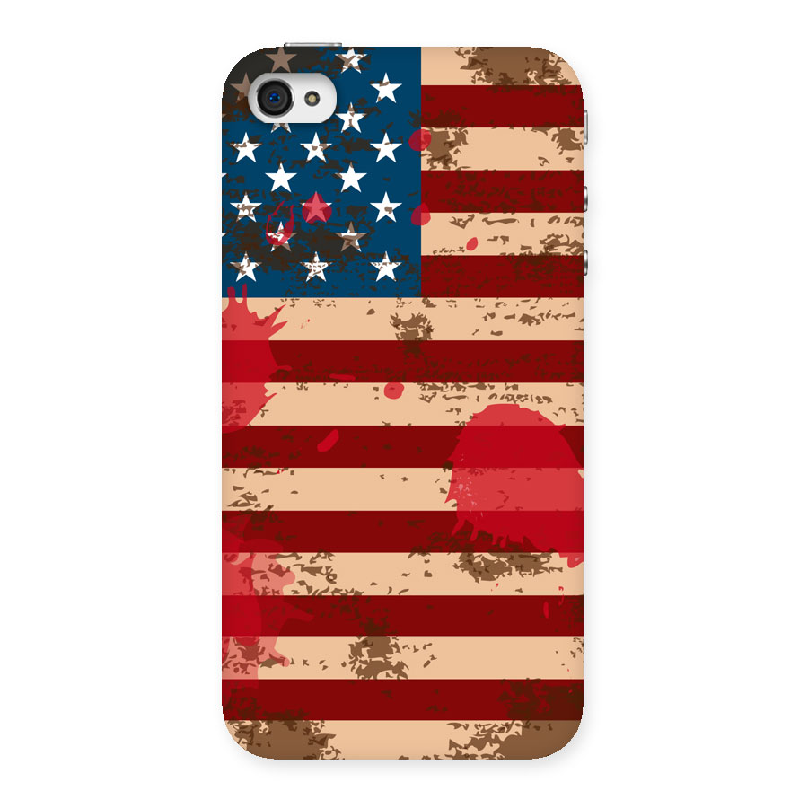Grunge USA Flag Back Case for iPhone 4 4s