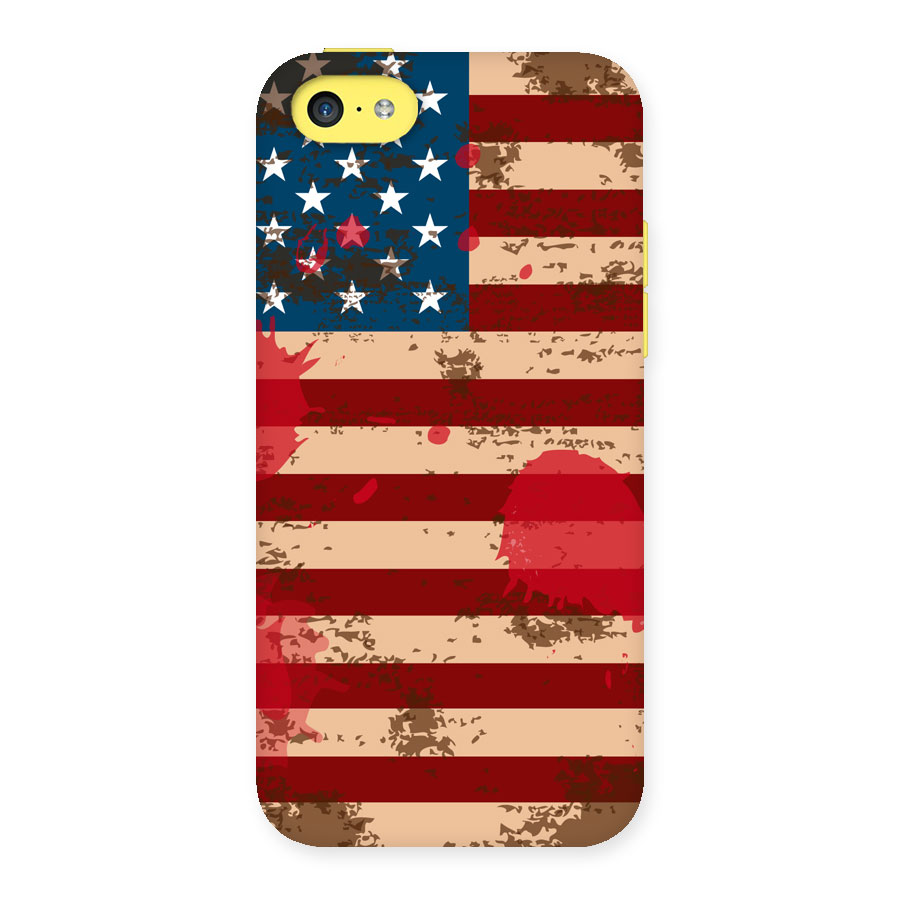 Grunge USA Flag Back Case for iPhone 5C