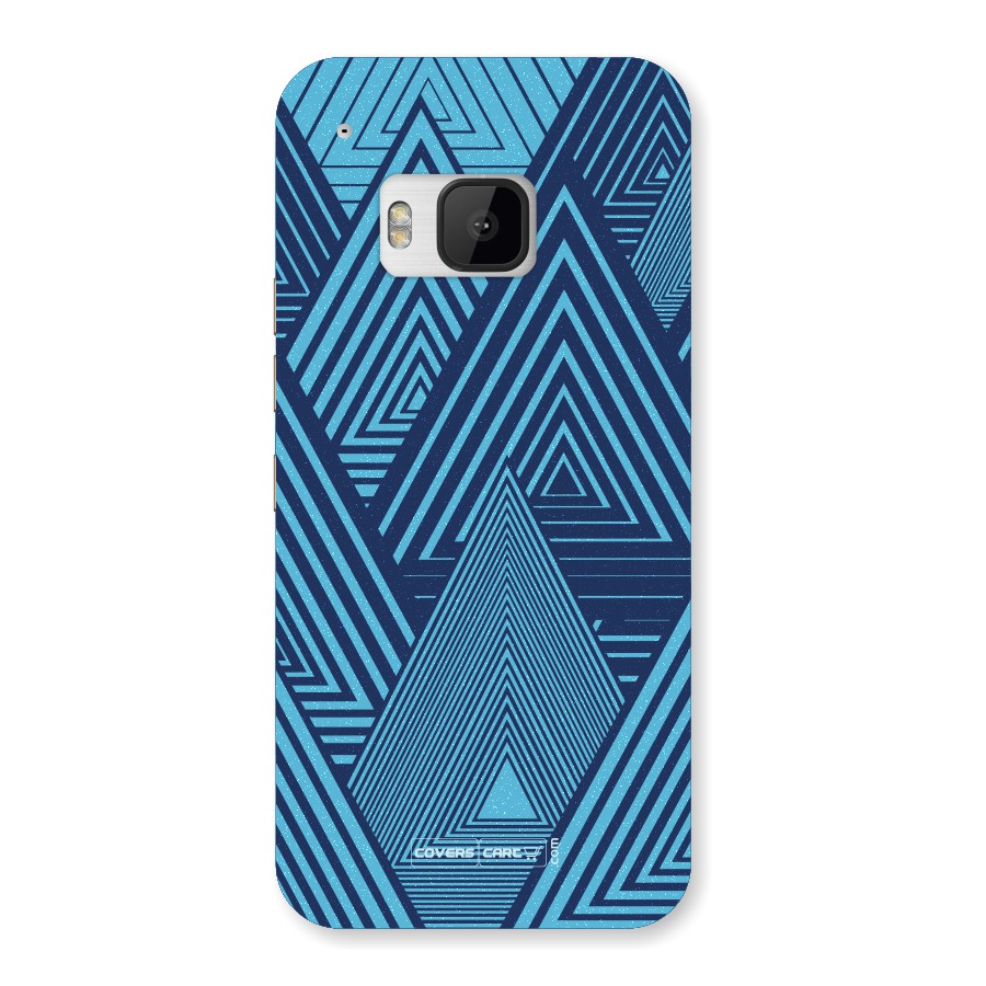 Geometric Blue Print Back Case for HTC One M9