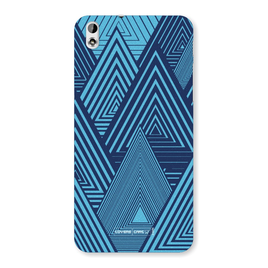 Geometric Blue Print Back Case for HTC Desire 816