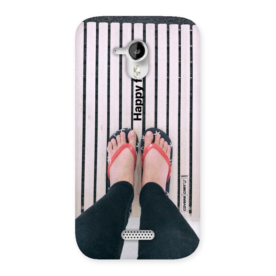 Happy Feet Back Case for Micromax Canvas HD A116