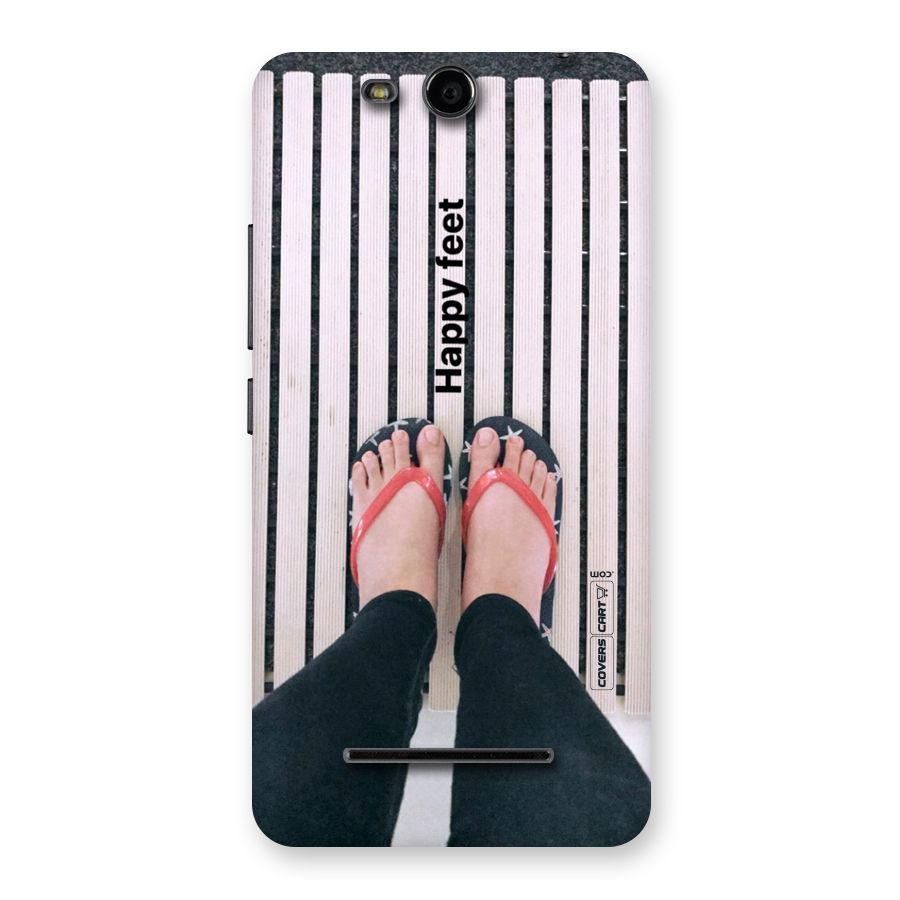 Happy Feet Back Case for Micromax Canvas Juice 3 Q392