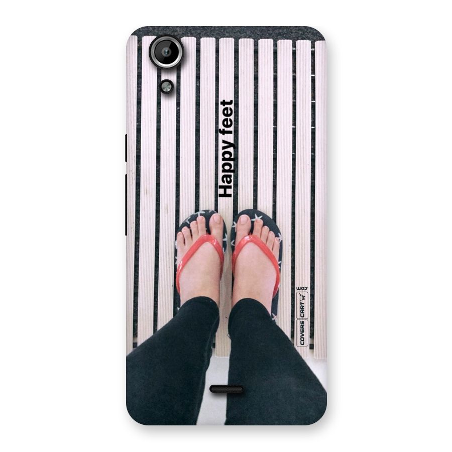 Happy Feet Back Case for Micromax Canvas Selfie Lens Q345