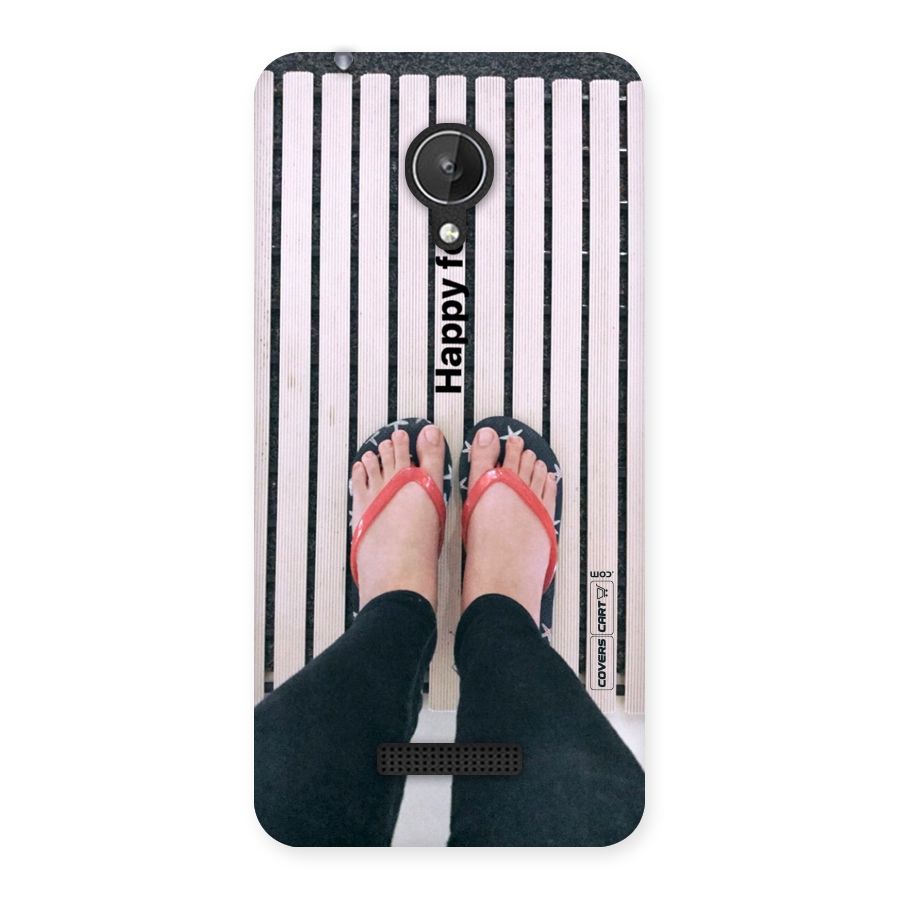 Happy Feet Back Case for Micromax Canvas Spark Q380