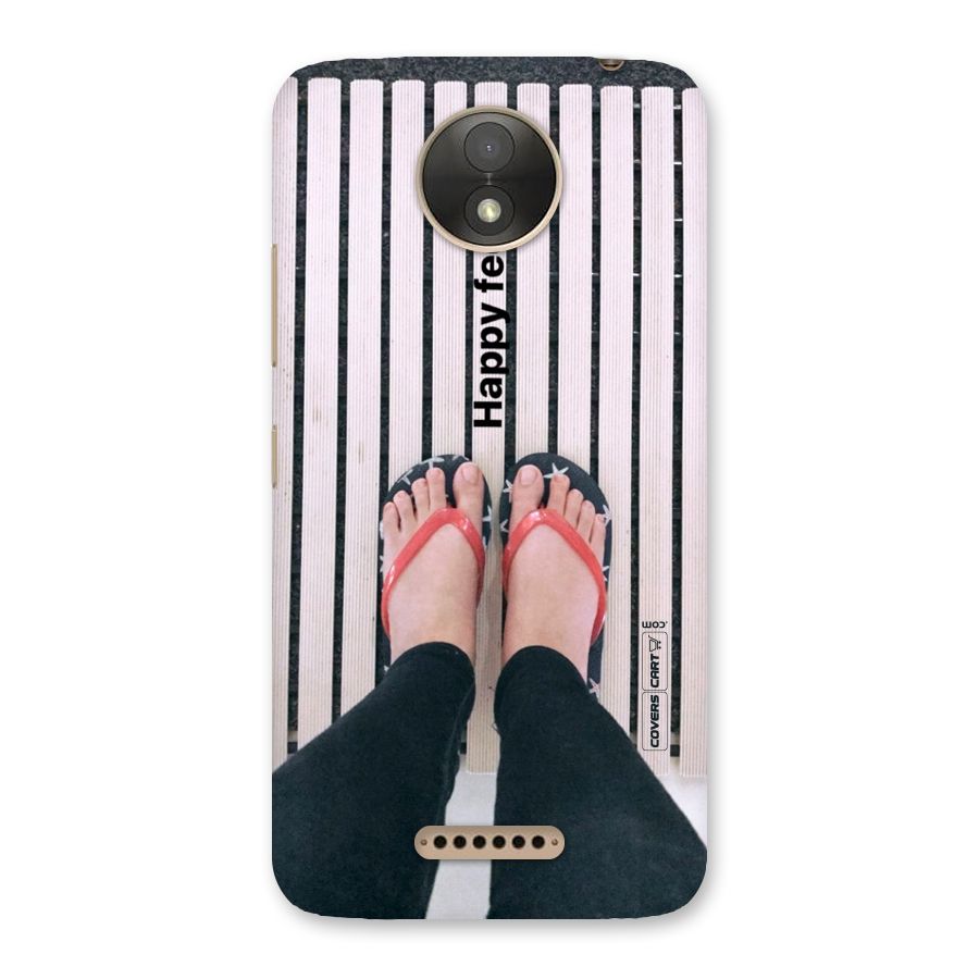 Happy Feet Back Case for Moto C Plus