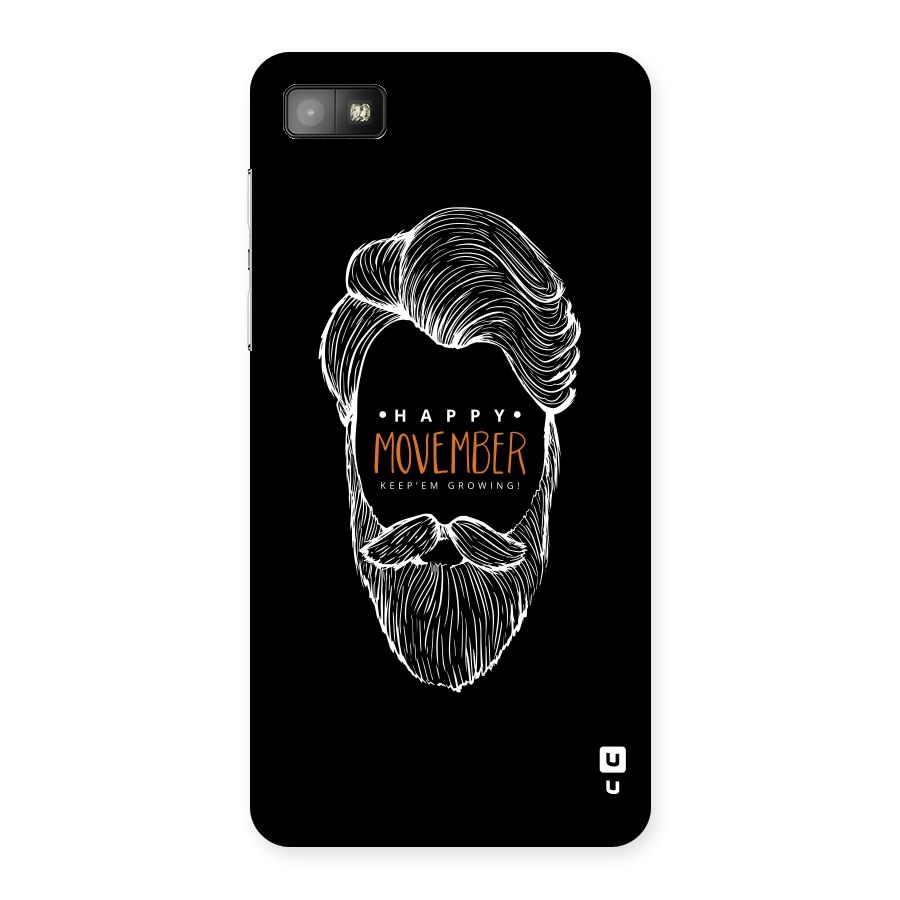 Happy Movember Black Back Case for Blackberry Z10
