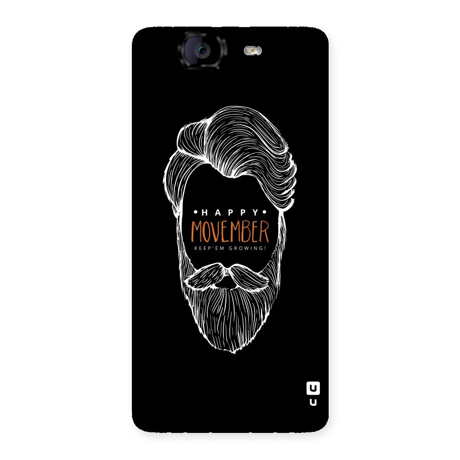 Happy Movember Black Back Case for Canvas Knight A350