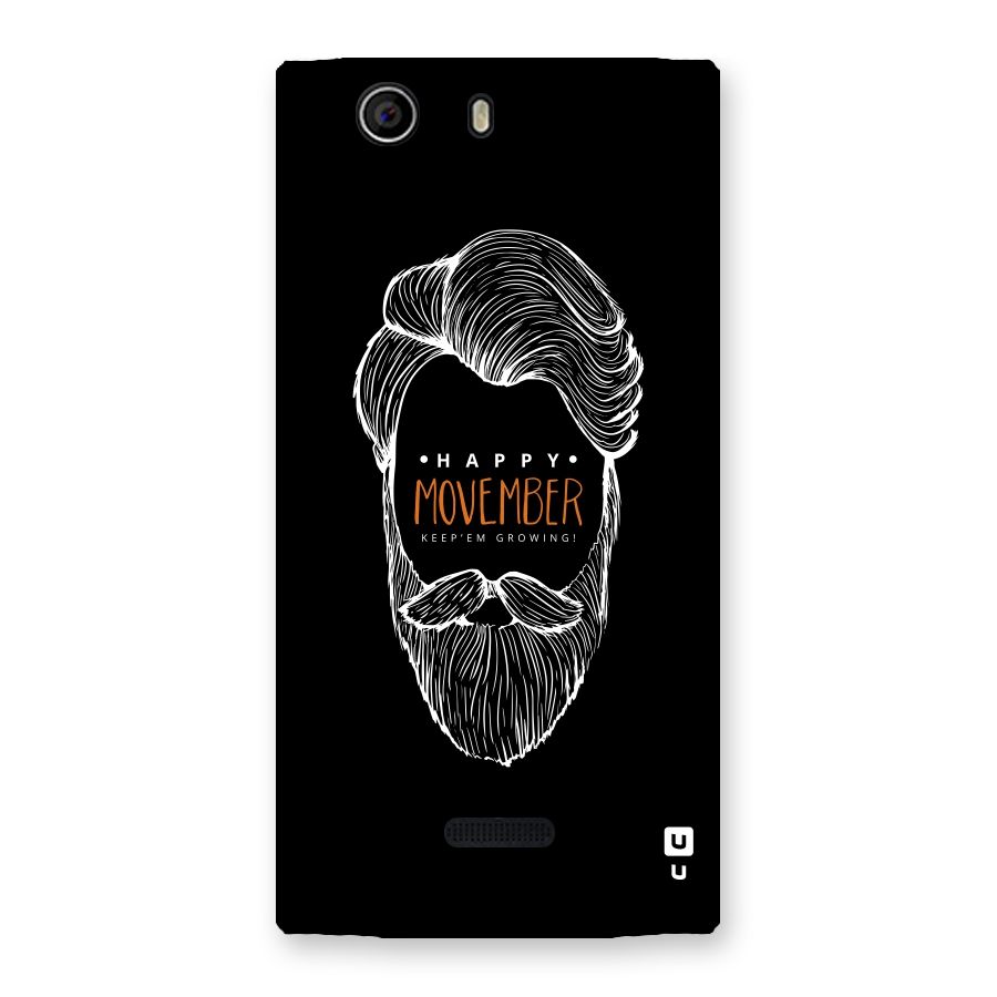 Happy Movember Black Back Case for Canvas Nitro 2 E311