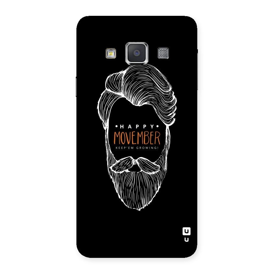 Happy Movember Black Back Case for Galaxy A3