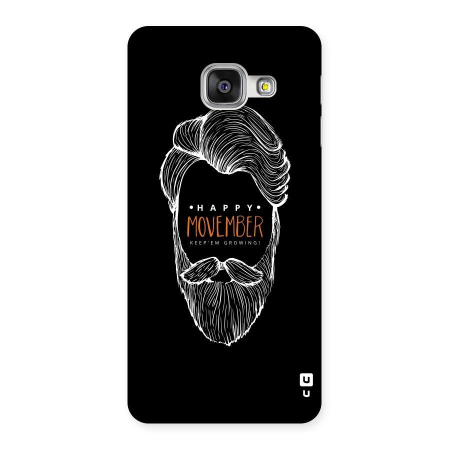 Happy Movember Black Back Case for Galaxy A3 2016