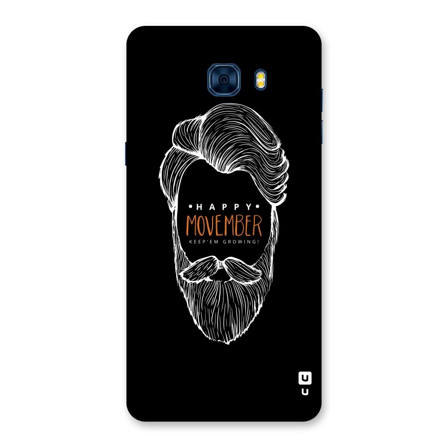 Happy Movember Black Back Case for Galaxy C7 Pro