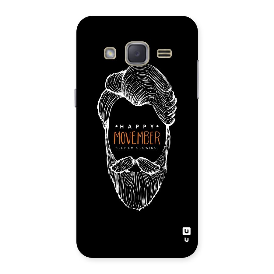 Happy Movember Black Back Case for Galaxy J2