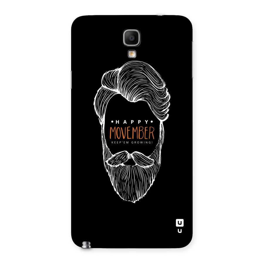 Happy Movember Black Back Case for Galaxy Note 3 Neo