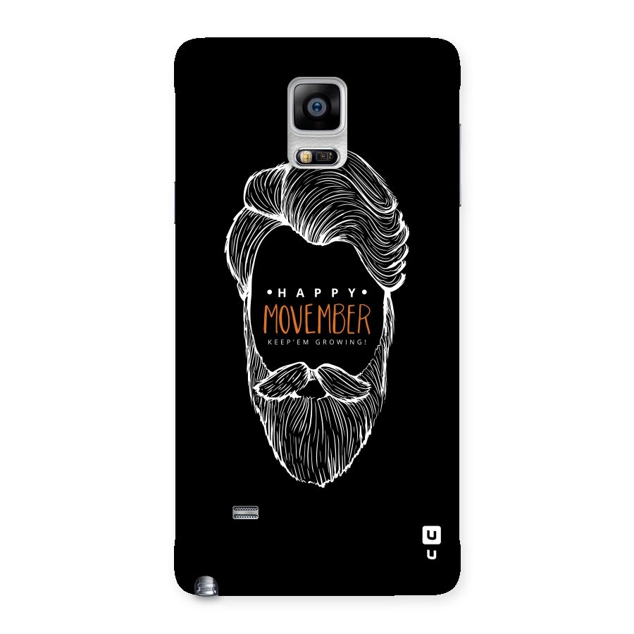 Happy Movember Black Back Case for Galaxy Note 4