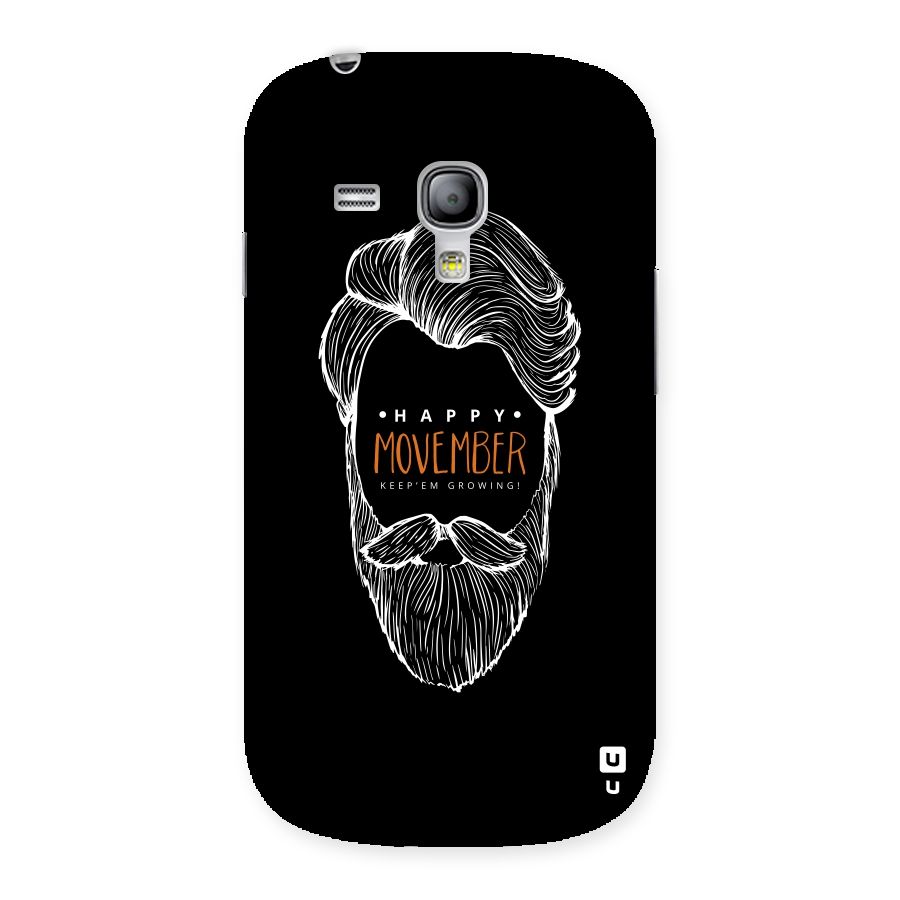 Happy Movember Black Back Case for Galaxy S3 Mini