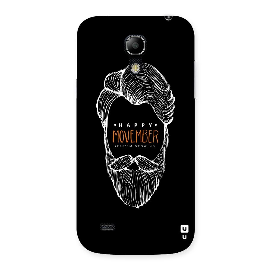 Happy Movember Black Back Case for Galaxy S4 Mini