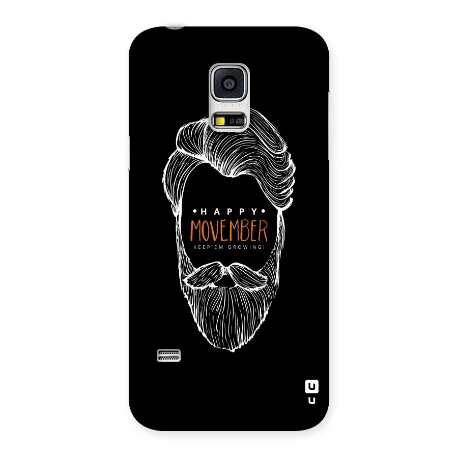 Happy Movember Black Back Case for Galaxy S5 Mini