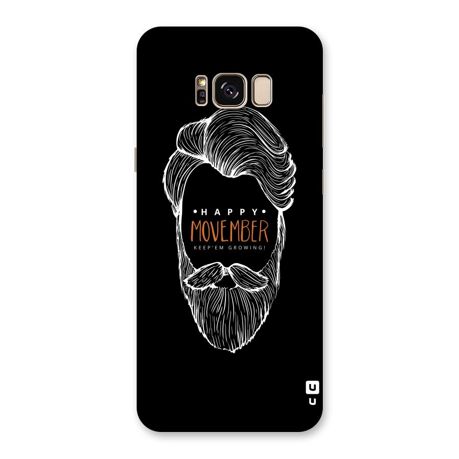 Happy Movember Black Back Case for Galaxy S8 Plus