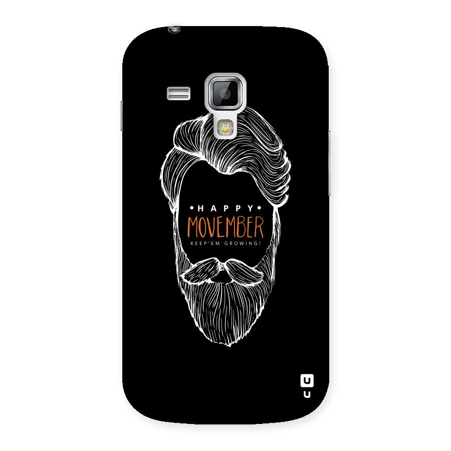 Happy Movember Black Back Case for Galaxy S Duos