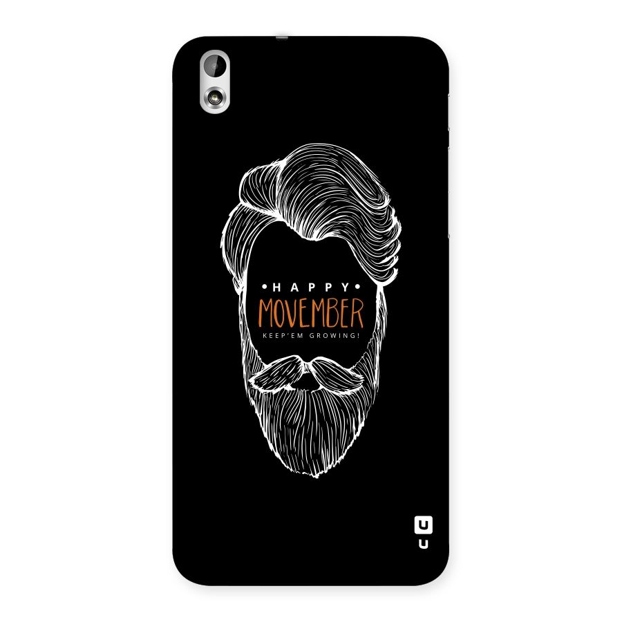 Happy Movember Black Back Case for HTC Desire 816g