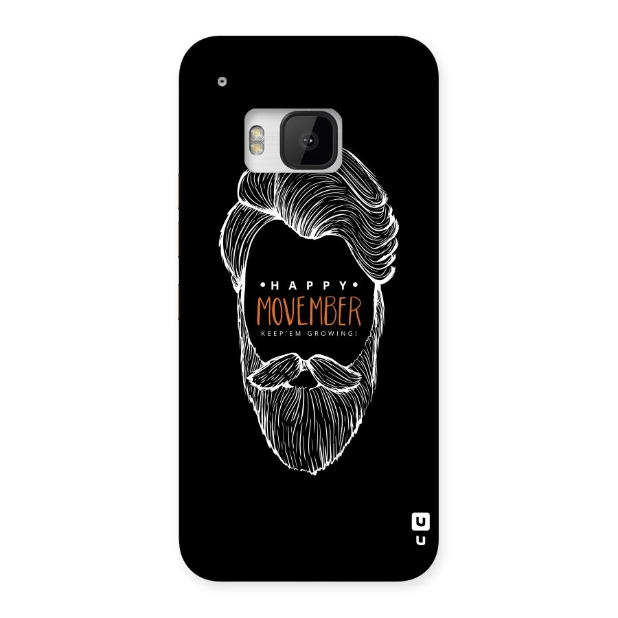Happy Movember Black Back Case for HTC One M9