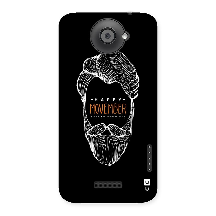 Happy Movember Black Back Case for HTC One X