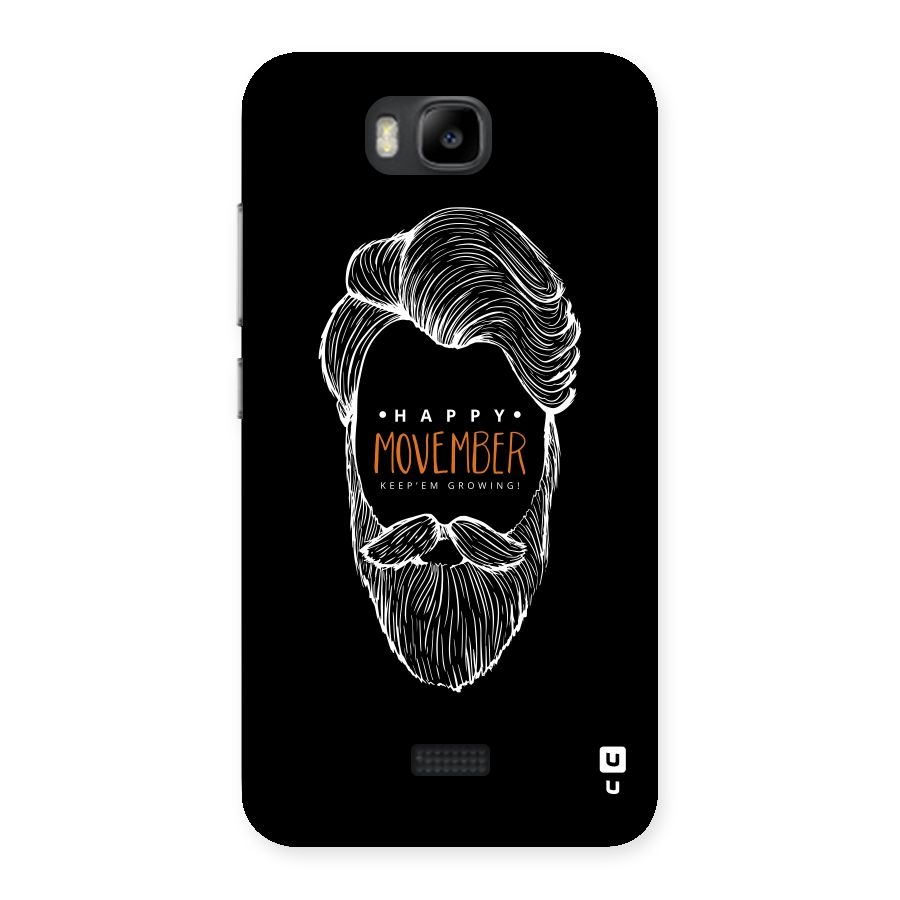 Happy Movember Black Back Case for Honor Bee