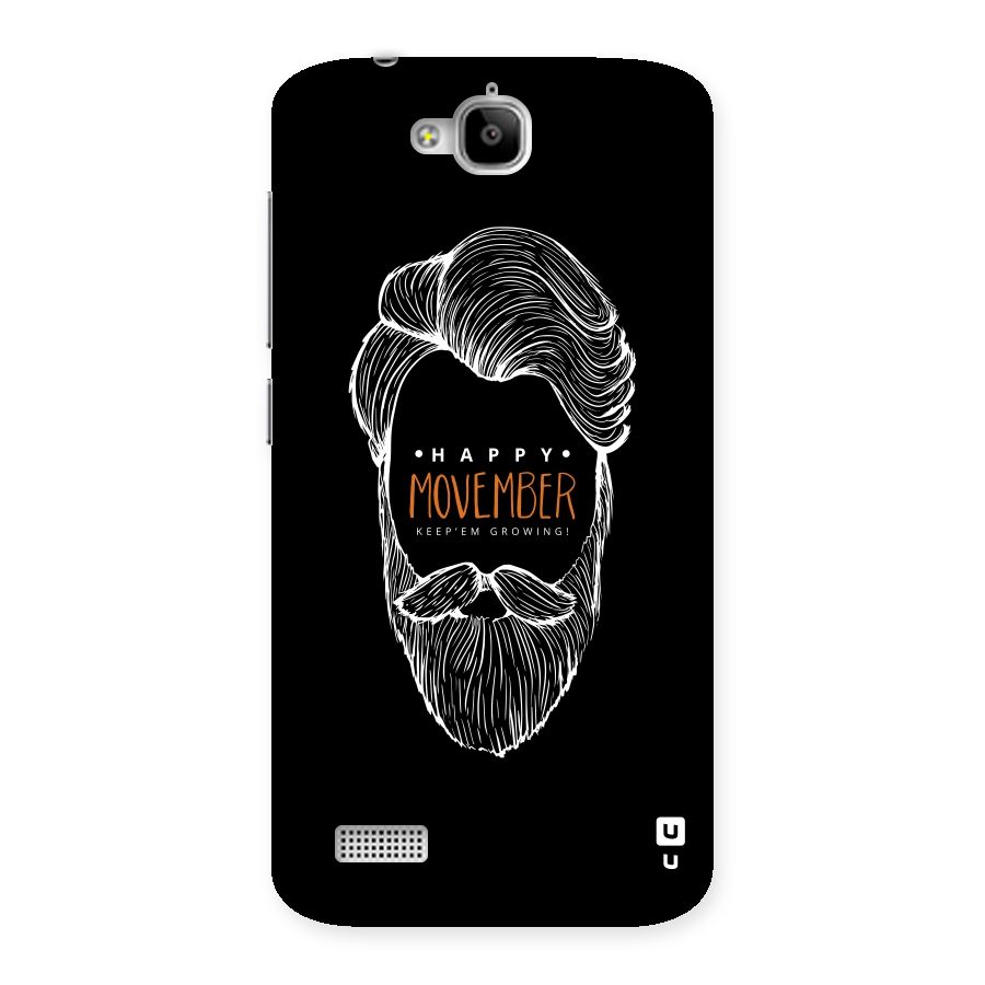 Happy Movember Black Back Case for Honor Holly