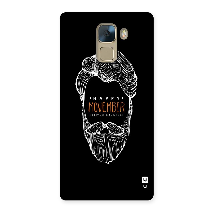 Happy Movember Black Back Case for Huawei Honor 7