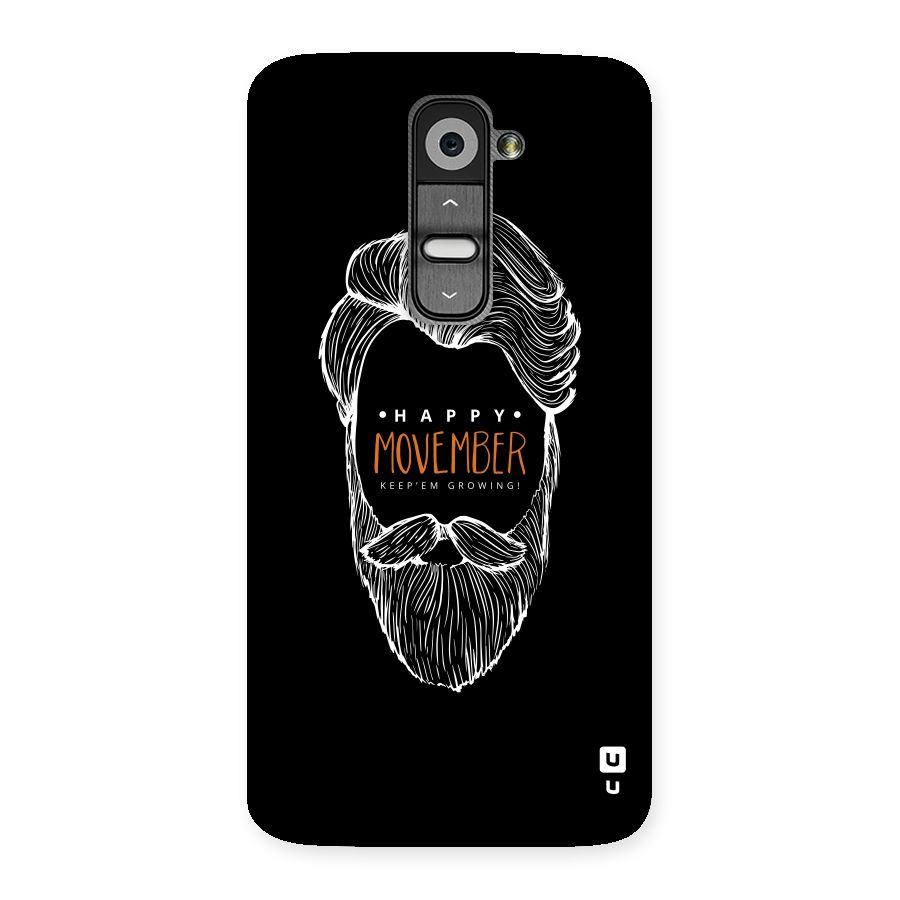 Happy Movember Black Back Case for LG G2