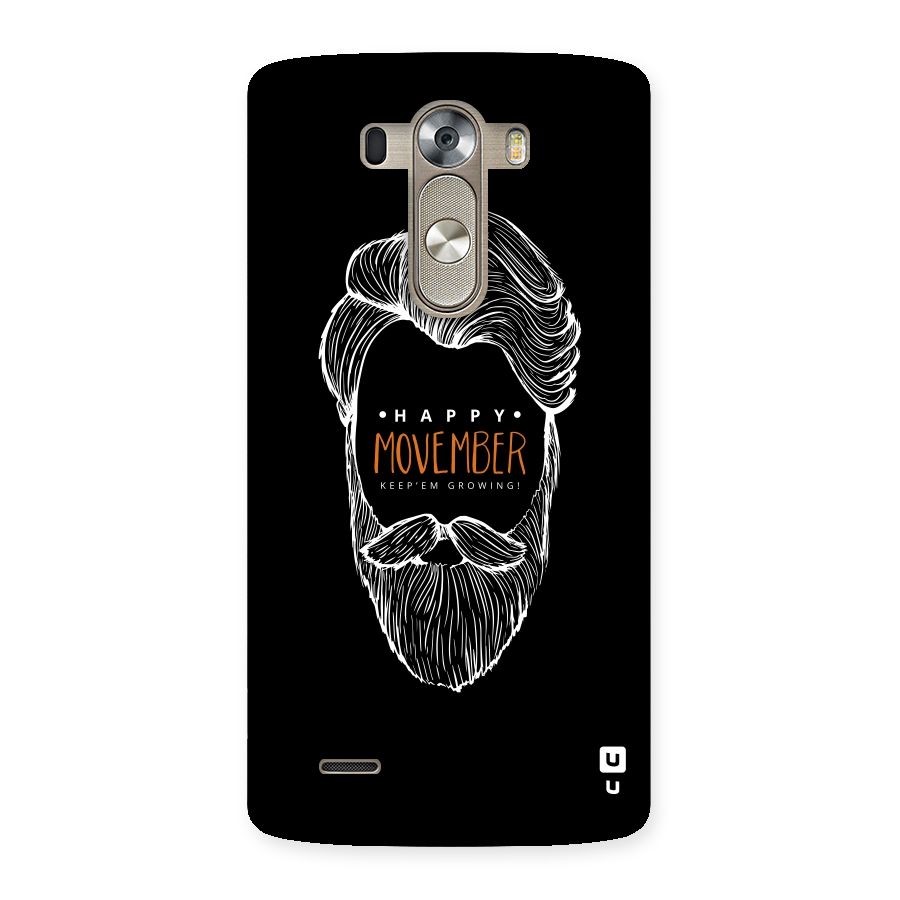 Happy Movember Black Back Case for LG G3