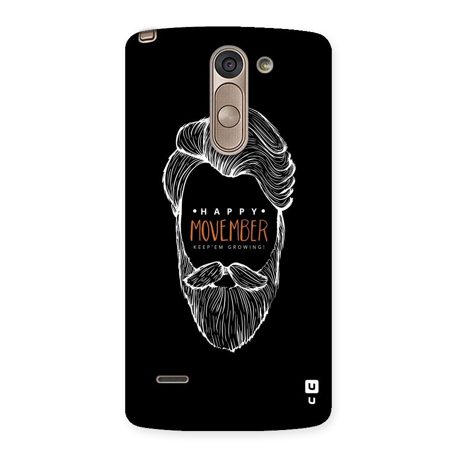 Happy Movember Black Back Case for LG G3 Stylus