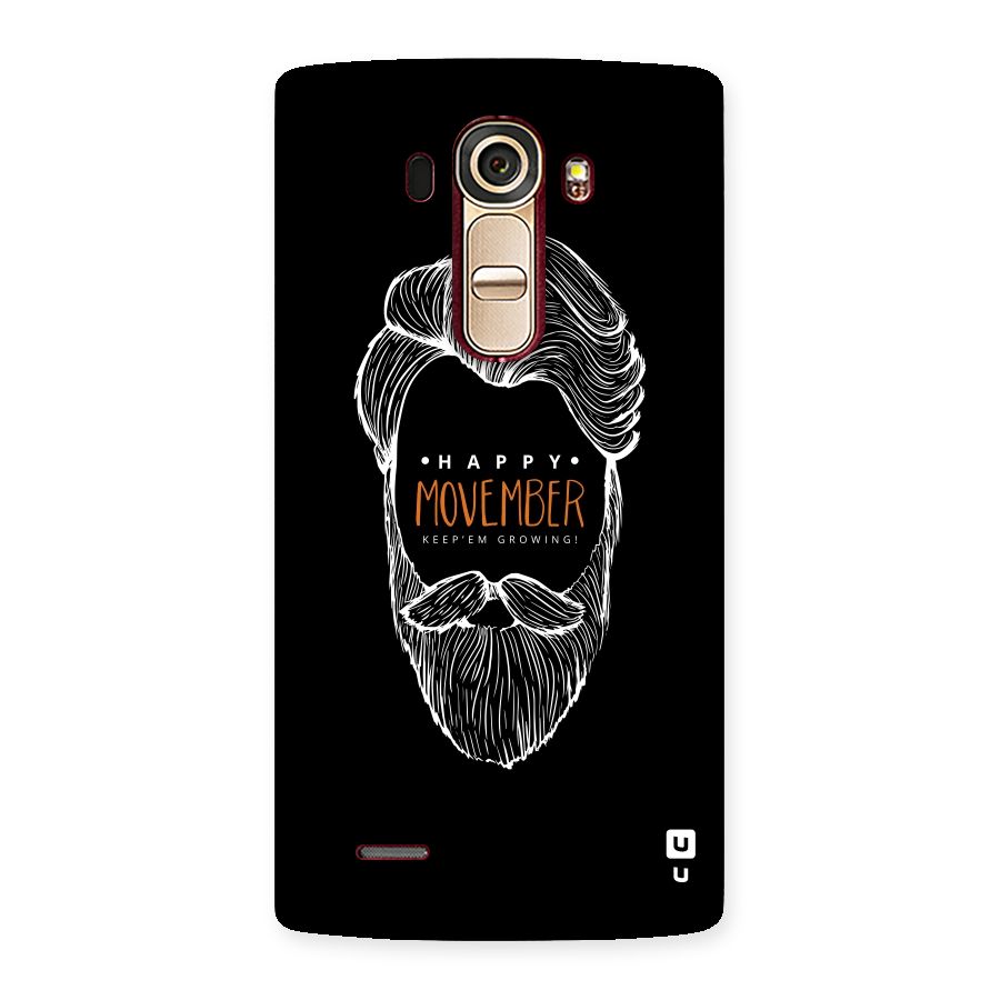 Happy Movember Black Back Case for LG G4