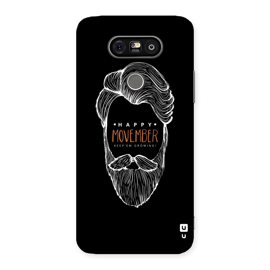 Happy Movember Black Back Case for LG G5