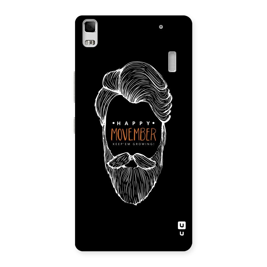 Happy Movember Black Back Case for Lenovo K3 Note