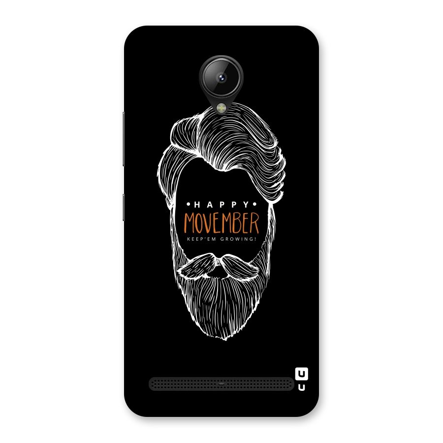 Happy Movember Black Back Case for Lenovo C2