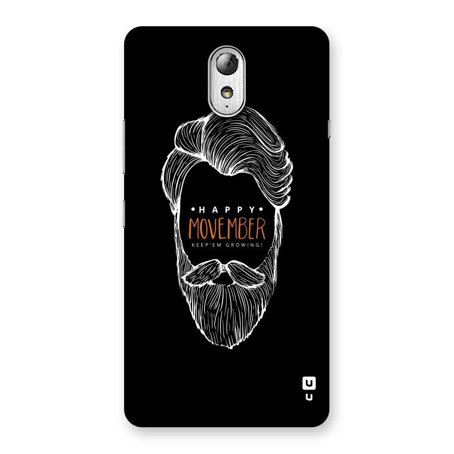 Happy Movember Black Back Case for Lenovo Vibe P1M