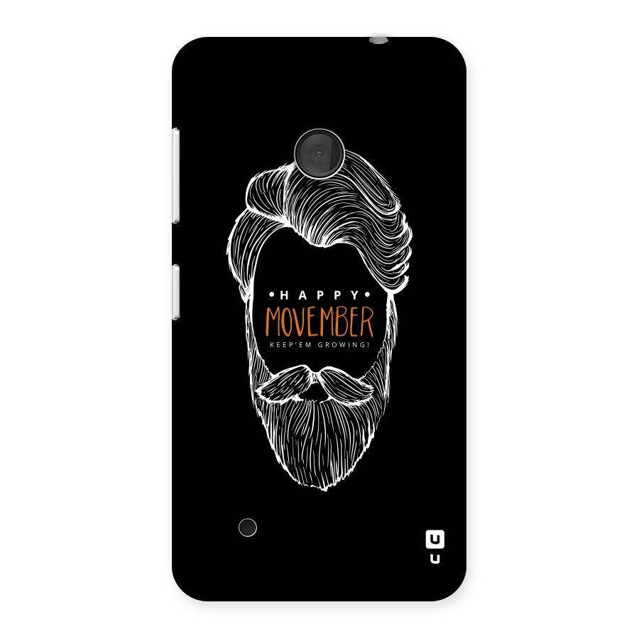 Happy Movember Black Back Case for Lumia 530