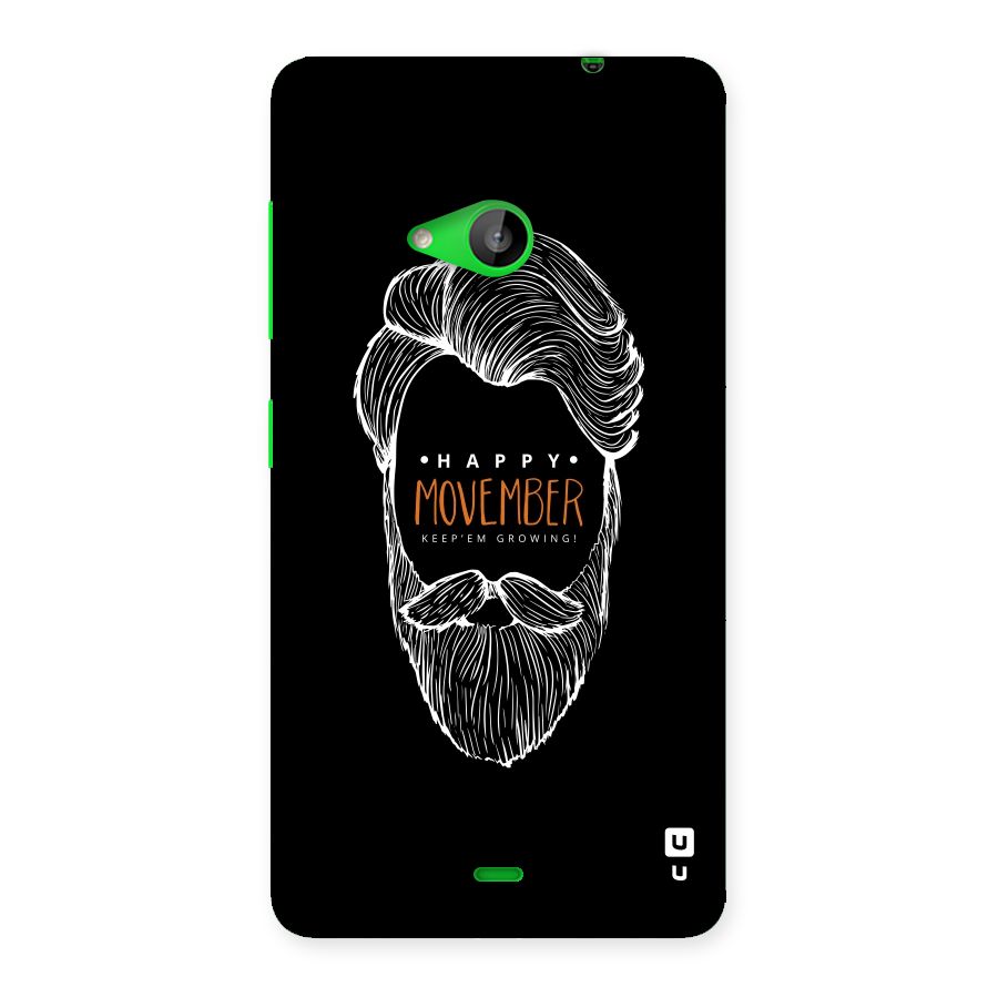 Happy Movember Black Back Case for Lumia 535