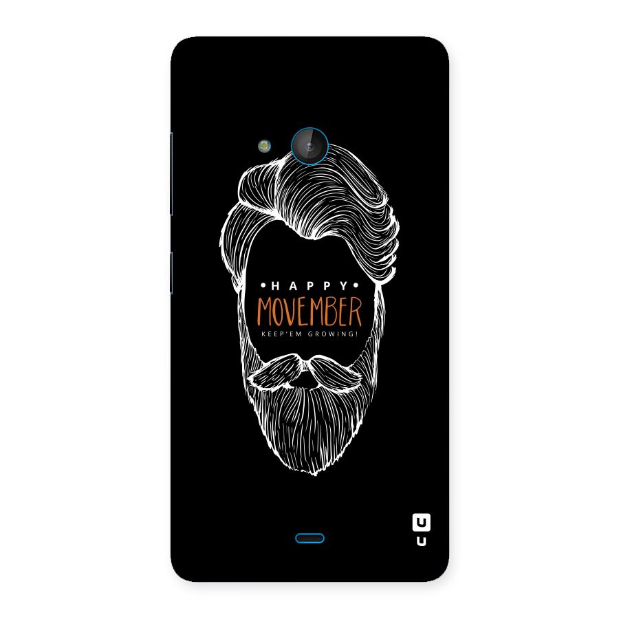 Happy Movember Black Back Case for Lumia 540