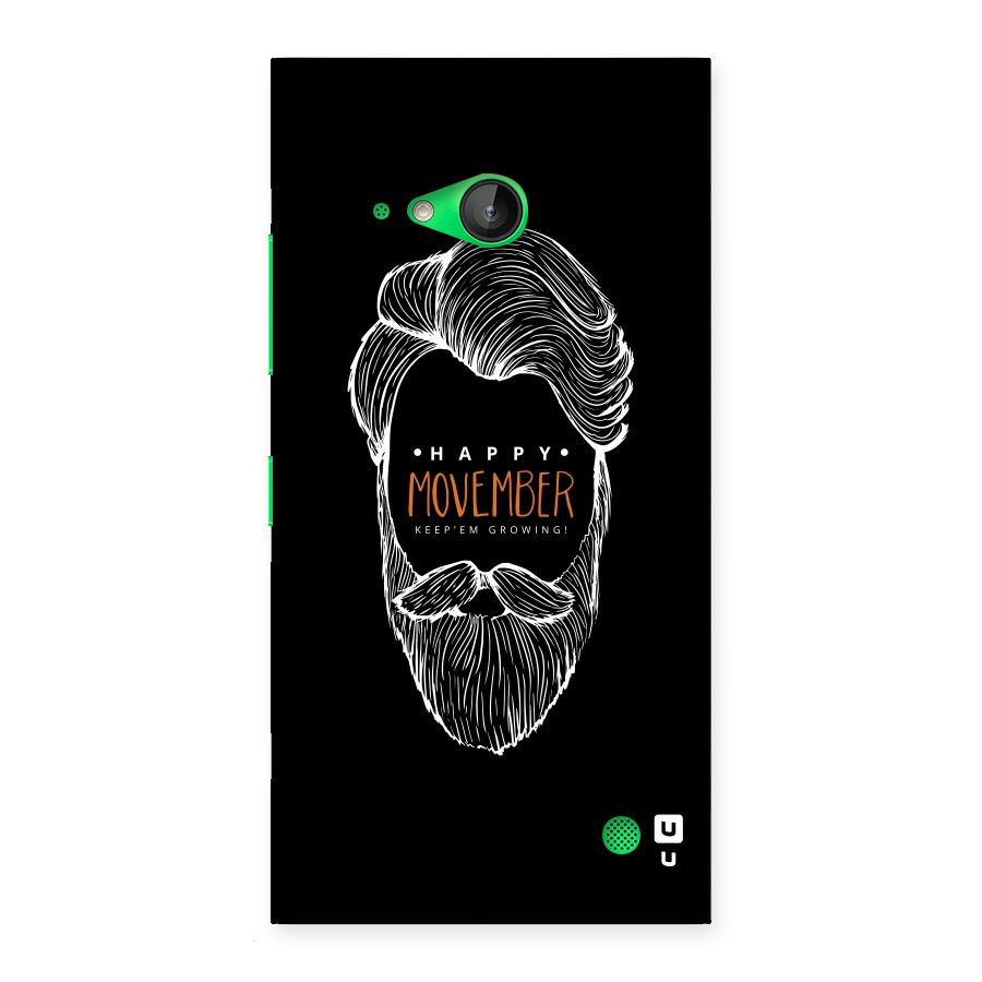 Happy Movember Black Back Case for Lumia 730