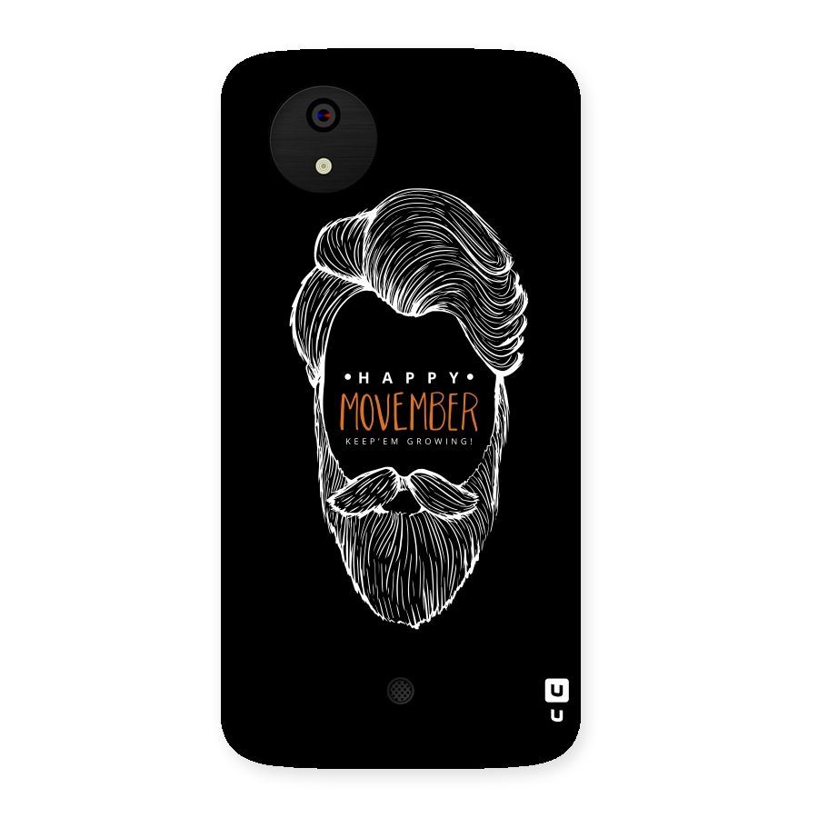 Happy Movember Black Back Case for Micromax Canvas A1
