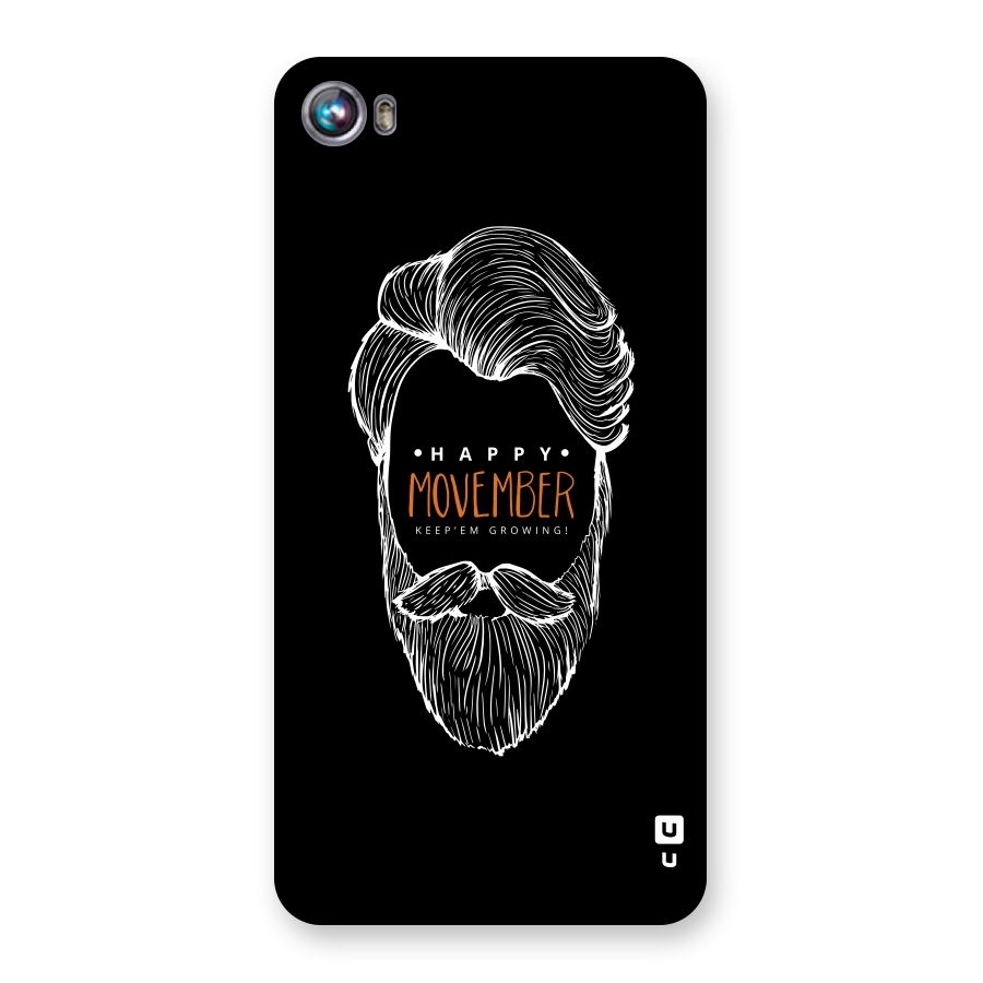 Happy Movember Black Back Case for Micromax Canvas Fire 4 A107