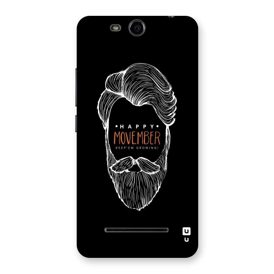 Happy Movember Black Back Case for Micromax Canvas Juice 3 Q392